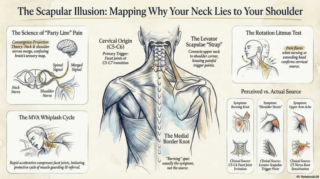 Why Your Neck Hurts But Your Shoulder Blades Feel the Pain