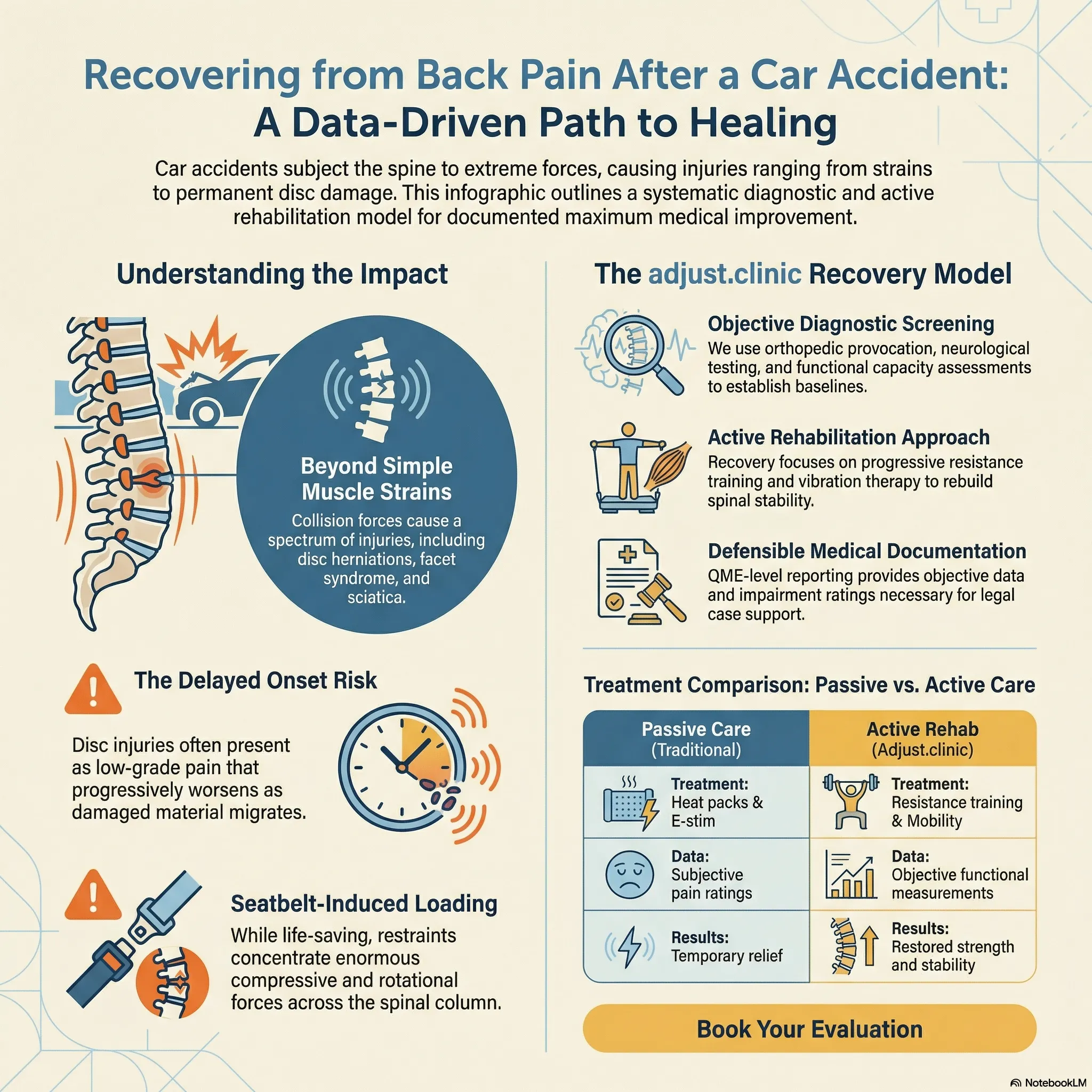 Back pain rehabilitation and recovery documentation
