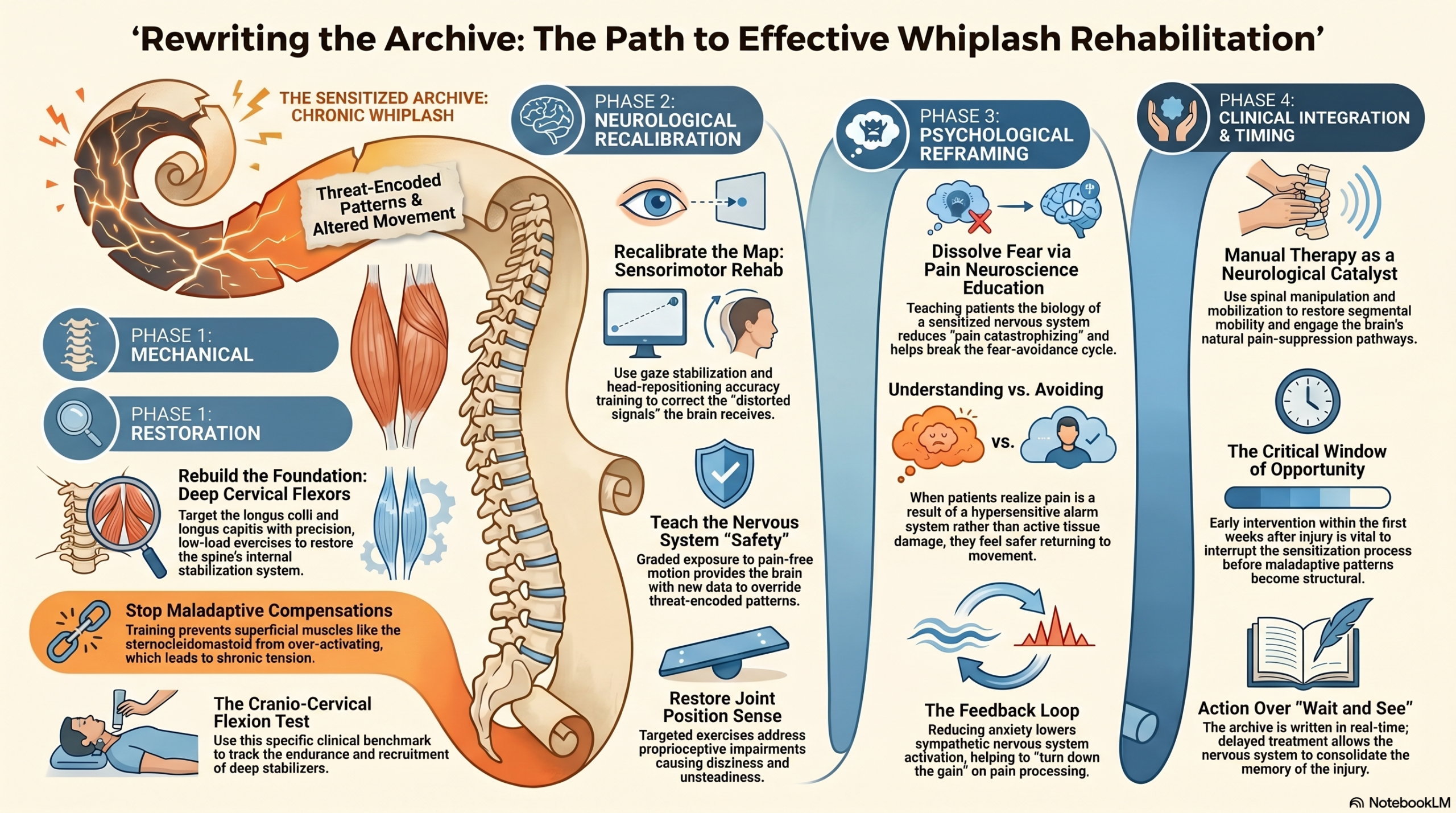 Bodies remember what minds forget 8 Section 5: Rewriting the Archive — Effective Whiplash Rehabilitation infographic